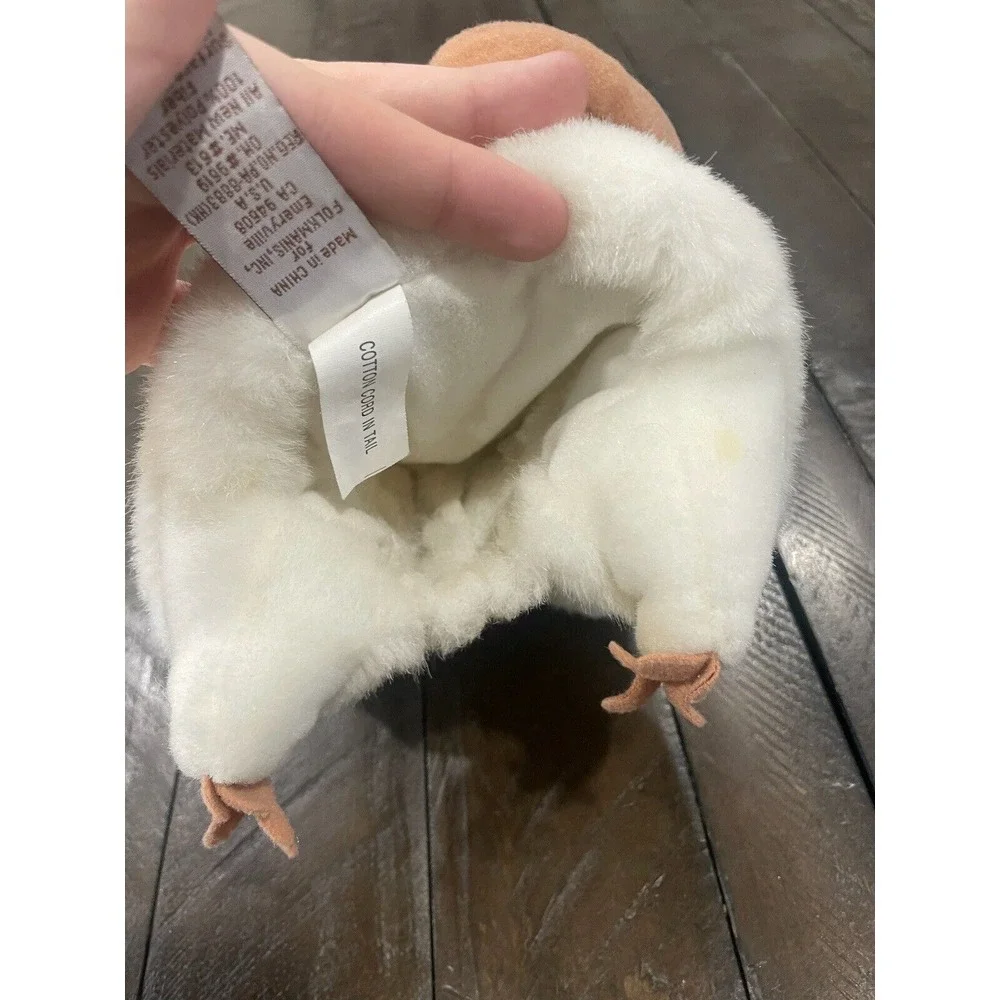 Folkmanis‎ Folk Tails White Mouse Rat Plush Hand Puppet Doll Long Tail  7